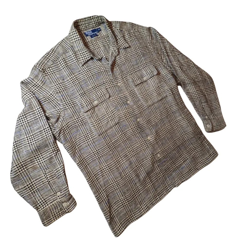 Polo Ralph Lauren Folson Silk Prince of Wales Plaid Button Down Shirt Sz XXL EUC - Picture 6 of 7